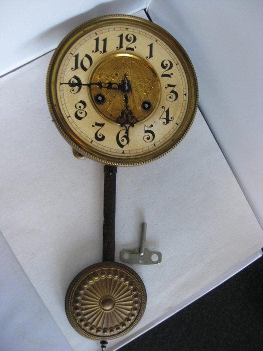 Regulateur - Junghans - Messing-Metaal-Hout - 1910-1920 -, Antiek en Kunst, Antiek | Klokken