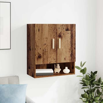 vidaXL Wandkast 60 x 31 x 70 cm Bewerkt hout Oudhout, Verzenden, Nieuw