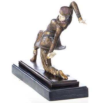 sculptuur, Sculpture Art Déco – Danseuse orientale, Antiquités & Art