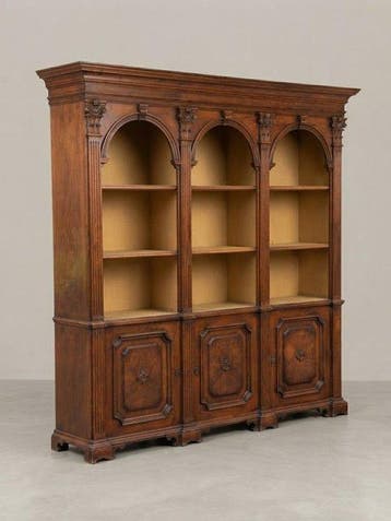 Imposante Eclectische Boekenkast / Archiefkast in Neostijl