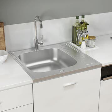 vidaXL Gootsteen met afvoerset 600x600x155 mm roestvrij, Huis en Inrichting, Keuken | Keukenelementen, Verzenden, Nieuw