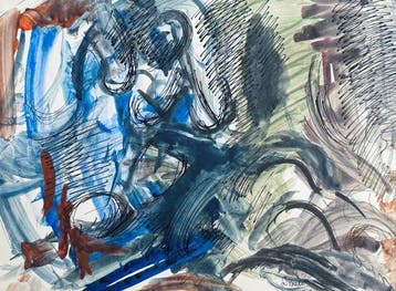 René Mels (1909-1977) - Composition abstraite gestuelle en
