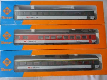 Roco H0 - 44227,44228,44201 - Modeltrein personenwagen (3) -, Nieuw