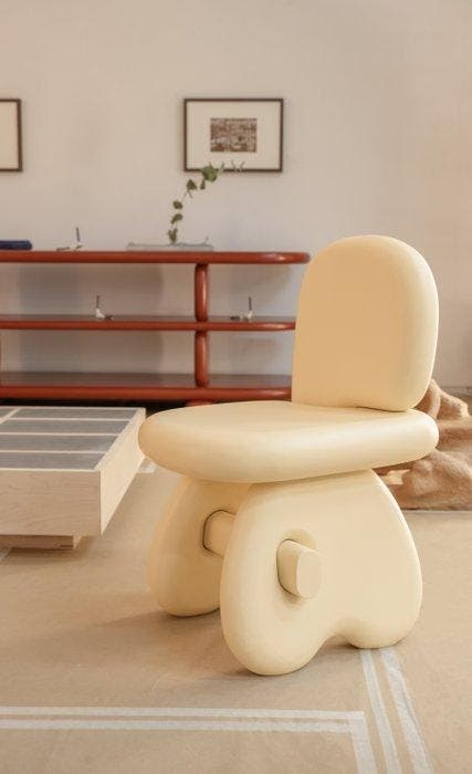 Chai Dienn - Chaise - Fauteuil Bubble - Bois, Antiek en Kunst, Kunst | Designobjecten