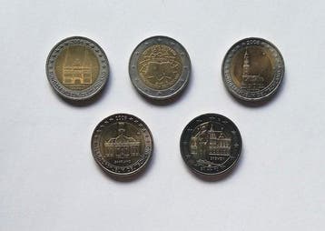 Duitsland. 2 Euro 2006/2026 (20 coins incl. 1 Blister of 5, Postzegels en Munten