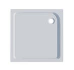 SALE - Roshal 90x90 - Glans wit - Vierkant - Douchebak -, Ophalen of Verzenden, Nieuw