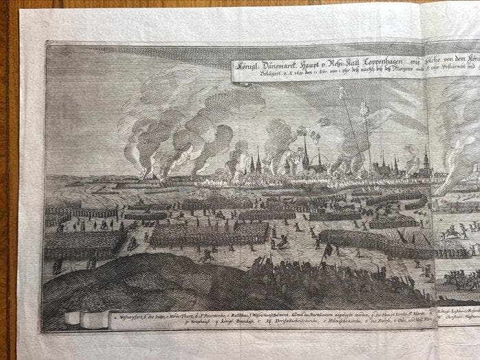 Denemarken - Kopenhagen; Matthäus Merian, Frankfurt 1658 -, Boeken, Atlassen en Landkaarten