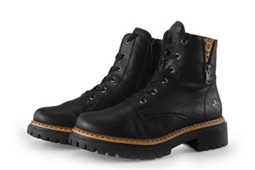 Rieker Veterboots in maat 38 Zwart, Kleding | Dames, Schoenen, Verzenden, Zwart, Overige typen, Zo goed als nieuw