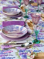 Veelkleurig tafellaken met bougainvillea-print voor grote