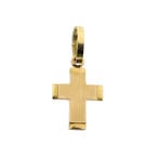 Gouden hanger van een kruis (Hanger of bedel), Handtassen en Accessoires, Bedels, Ophalen of Verzenden, Gebruikt, Goud, Overige merken