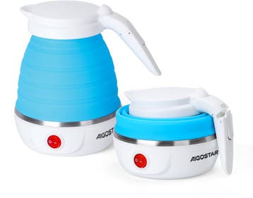 Waterkoker - Elektrisch - 0.6L - 1000W - Blauw - Aigostar, Verzenden, Nieuw