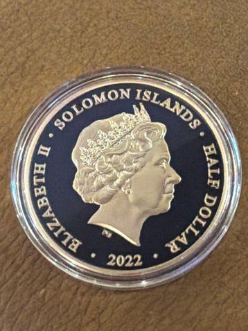 Îles Salomon. 1 Dollar 2022 Cleopatra Black Nickel Gold