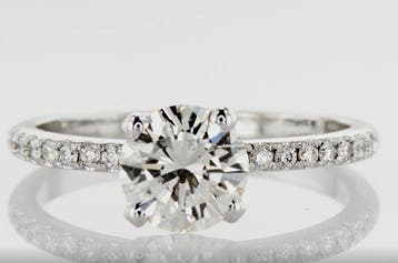 Ring - 14 karaat Witgoud - 1.25ct. tw. Diamant (Natuurlijk)