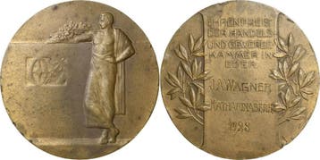 Brons medaille ohne Jahr (graviert 1928) medaille, Verzenden, België