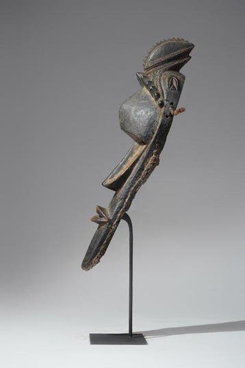 Een houten masker - Kroumen - Ivoorkust (Zonder