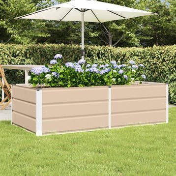 vidaXL Plantenbak Ivoor 160 x 80 x 45 cm Staal, Verzenden, Nieuw