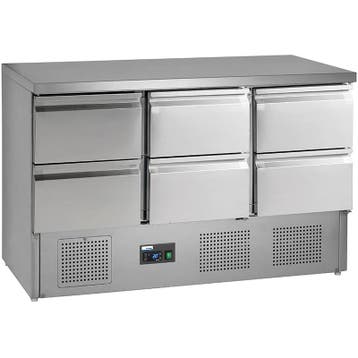 Koelwerkbank | COOL-LINE | 400L | 6 Laden (1/1 GN) |, Verzenden