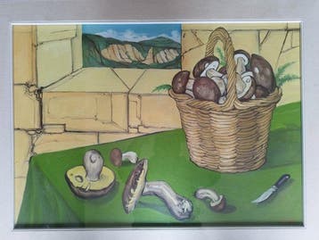 Emilio Contini (1930) - Cesto con funghi