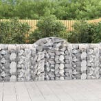 vidaXL Schanskorven 15 st gewelfd 200x50x100/120 cm ijzer, Verzenden