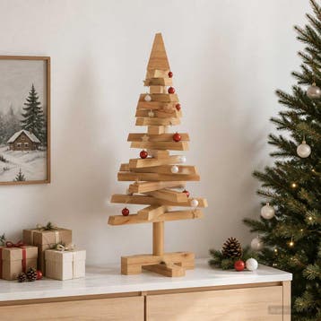 vidaXL Houten kerstboom KOTKA 60 cm Massief grenenhout, Diversen, Verzenden, Nieuw