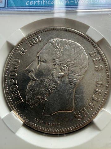 Belgique. Léopold II. 5 Francs 1870 (Sans prix de réserve)