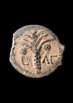 Oud-Romeins Brons Prutah geslagen door Coponius in Judaea