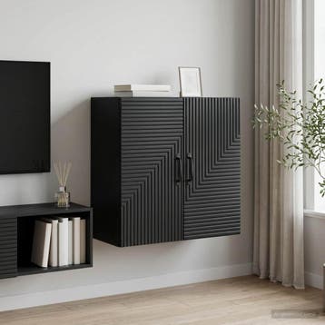 vidaXL Wandkast Zwart 59 x 31 x 60 cm Bewerkt hout, Verzenden, Nieuw