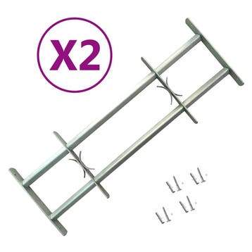 vidaXL Raambeveiligingen verstelbaar 2 st 700-1050 mm, Verzenden
