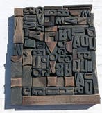 Drukblokken - Compositie van antieke XL-typografische