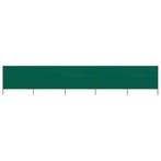 vidaXL Windscherm 5-panelen 600x120 cm stof groen, Tuin en Terras, Verzenden, Nieuw