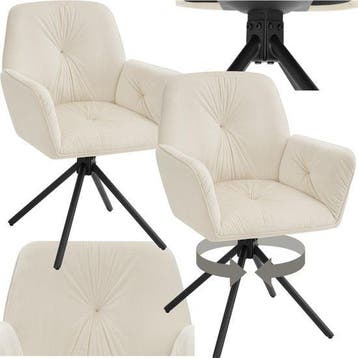 2dekans | tectake® Draaifauteuil Lenia - Set van 2, Ophalen of Verzenden, Nieuw