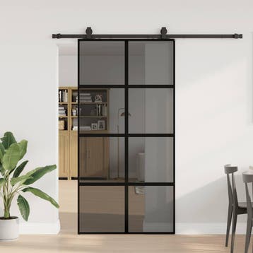 vidaXL Schuifdeur met beslagset 102,5x205 cm gehard glas, Bricolage & Construction, Fenêtres & Moustiquaires, Verzenden