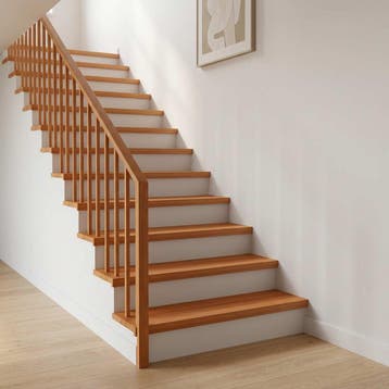 vidaXL Trapmatten 2 st Licht Bruin 90 x 25 x 2 cm Massief, Verzenden