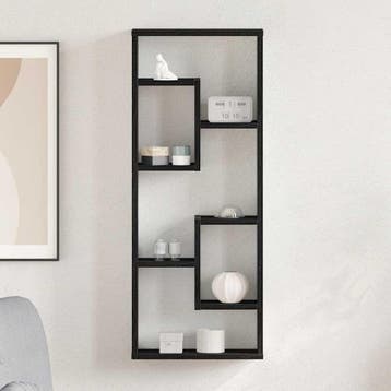vidaXL Wandplank Zwart Eiken 36x16x90 cm Bewerkt Hout, Verzenden, Nieuw