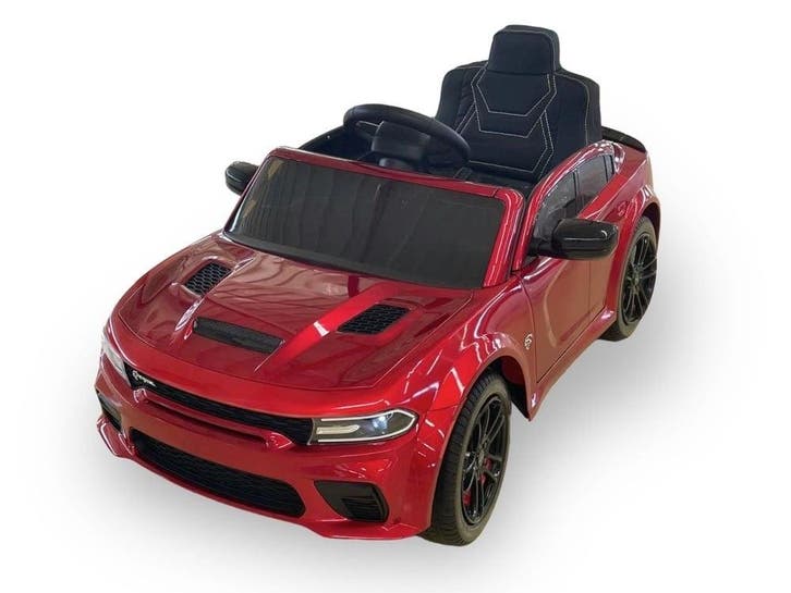 Dodge Charger SRT, 12 volt elektrische kinderauto, Leder zit, Kinderen en Baby's, Speelgoed | Buiten | Accuvoertuigen, Nieuw, Ophalen of Verzenden