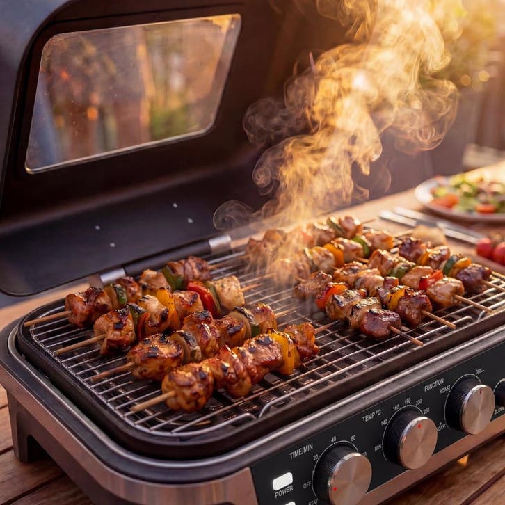 2dekans | Kitchen Brothers Elektrische BBQ - Houtpellet, Tuin en Terras, Houtskoolbarbecues, Ophalen of Verzenden