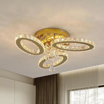 Luxe LED Kristal Lamp Goud | 48% korting | Retour deal, Verzenden
