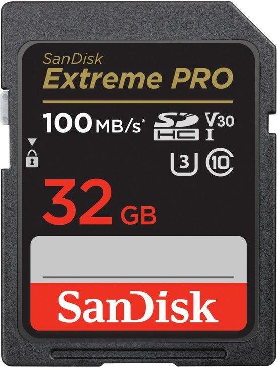 SanDisk Extreme Pro 32GB SDHC Memory Card 100MB, Audio, Tv en Foto, Fotografie | Fotostudio en Toebehoren, Ophalen of Verzenden