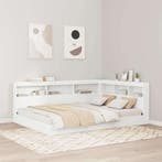vidaXL Boekenkast Bed met hoofdeinde Wit 160 x 200 cm, Huis en Inrichting, Slaapkamer | Bedden, Verzenden, Nieuw