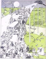 Spotprent over tolheffing op de bruggen (lijst optie), Verzenden