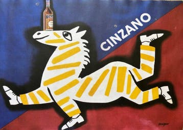Raymond Savignac - Cinzano – Manifesto pubblicitario vintage, Antiquités & Art