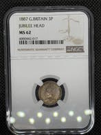 Verenigd Koninkrijk. Victoria. 3 Pence 1887 NGC MS62 (Zonder