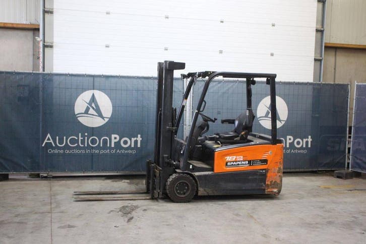 Veiling: Heftruck Doosan B18TL-7 Elektrisch 1800kg 3.3m 2014, Zakelijke goederen, Machines en Bouw | Heftrucks en Intern transport