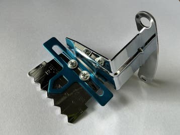 Timing Pointer, Chrome/Blue, 8 in. Balancer, Chevy, Small, Ophalen of Verzenden