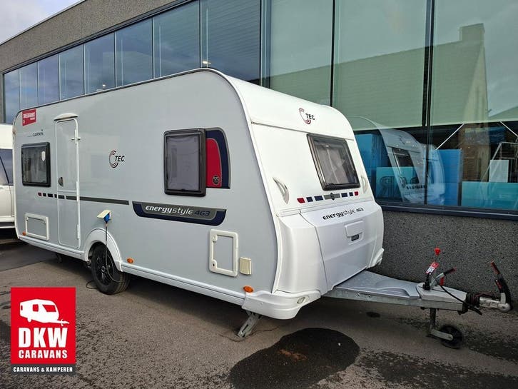 TEC Travel King 463 TDF, Caravans en Kamperen, Caravans, 1250 - 1500 kg, Gascomfoor, Hordeur, Kachel, Koelkast, Lichtmetalen velgen
