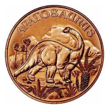 Verenigde Staten. 20 x 1 oz Apatosaurus 999 Fine Copper, Postzegels en Munten, Edelmetalen en Baren