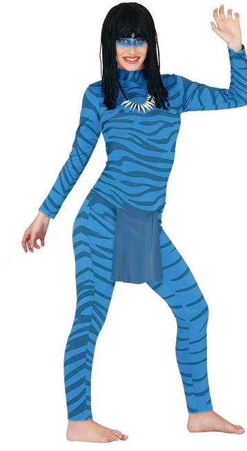 Second Skin Strepen Dames Blauw, Verzenden