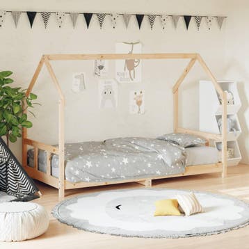 vidaXL Kinderbedframe 90x190 cm massief grenenhout, Verzenden