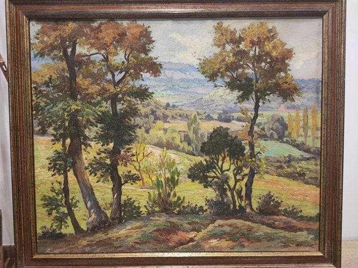 Escuela Impresionista Europea (XX) - Paisaje de mediodia, Antiek en Kunst, Kunst | Schilderijen | Klassiek