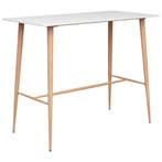 vidaXL Bartafel 120x60x105 cm wit, Verzenden, Nieuw